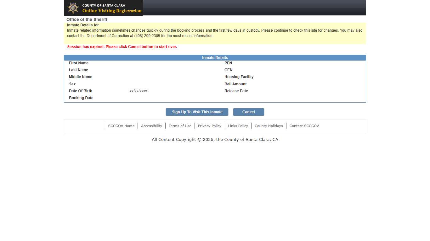 Inmate Booking Information - OVR