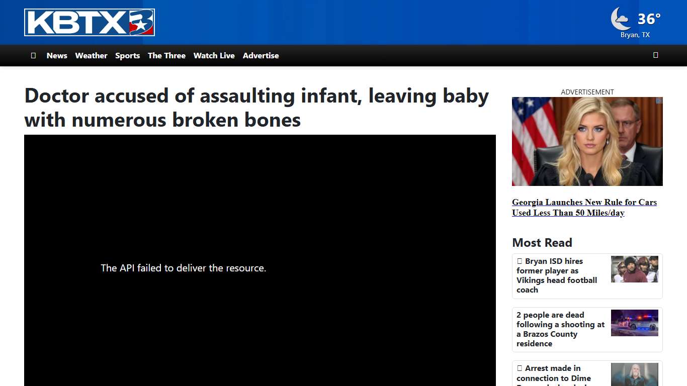 Doctor accused of assaulting infant, leaving baby with numerous broken bones