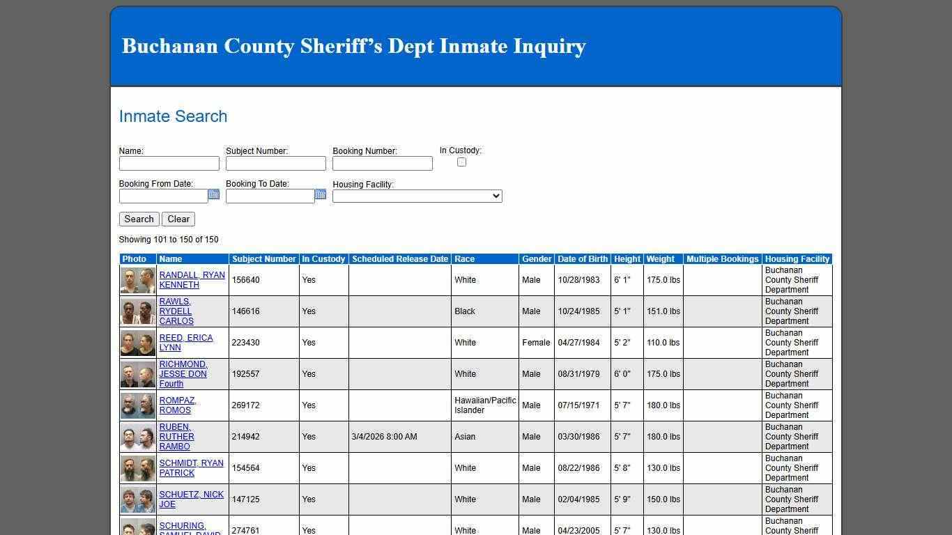 Inmate Search